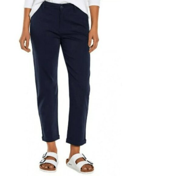 Women's NWT Gap Classic‎ Twill Pants Navy Size 4 - Picture 1 of 6
